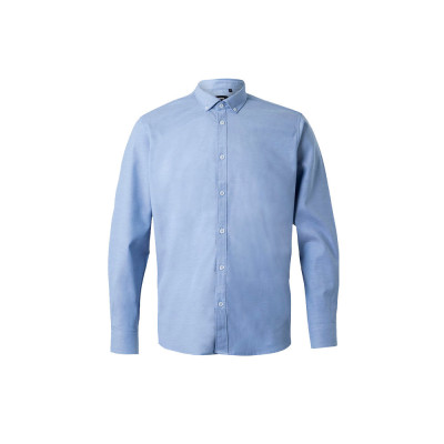 VL PRITHVI MAN. Camisa Oxford (180 g/m²) para homem em algodão (50), poliéster (45) e elastano (5)